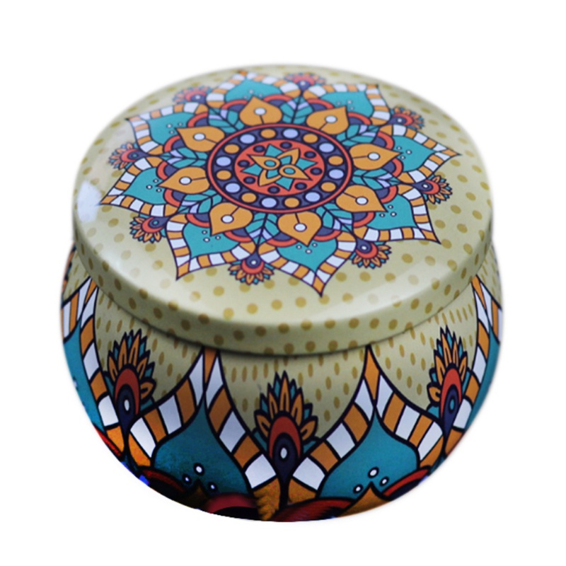 Lovely Mini Tin Box Gift Jewelry Tin Box Cookie Candy Tea Storage Round Drum Tinplate Box