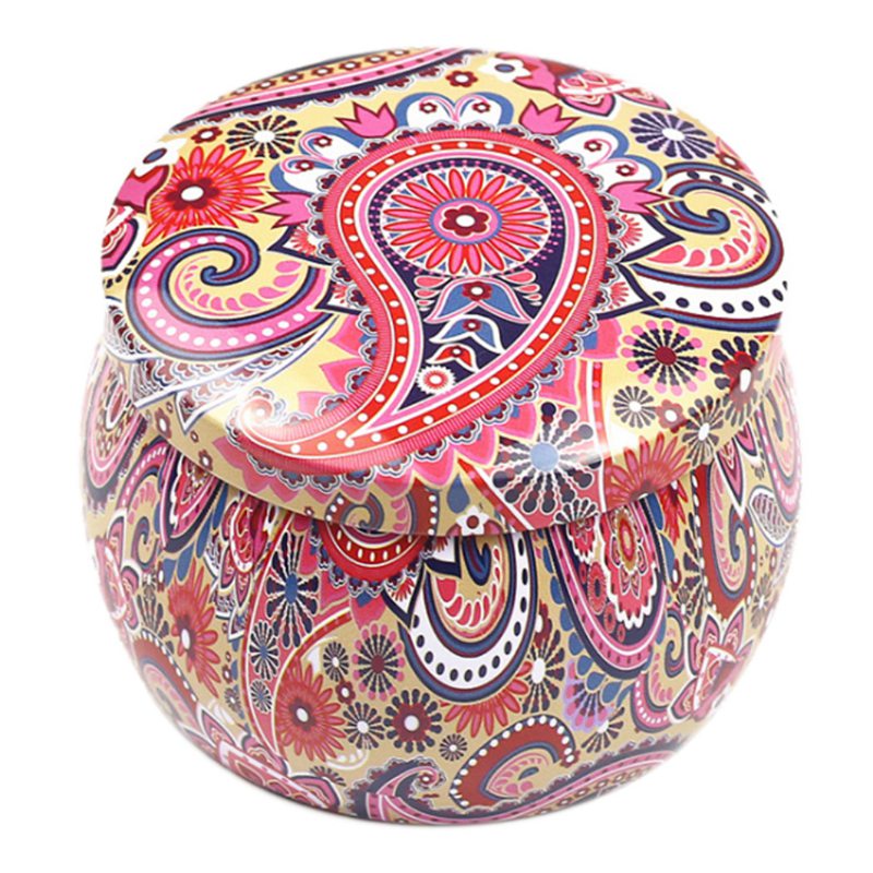 Lovely Mini Tin Box Gift Jewelry Tin Box Cookie Candy Tea Storage Round Drum Tinplate Box