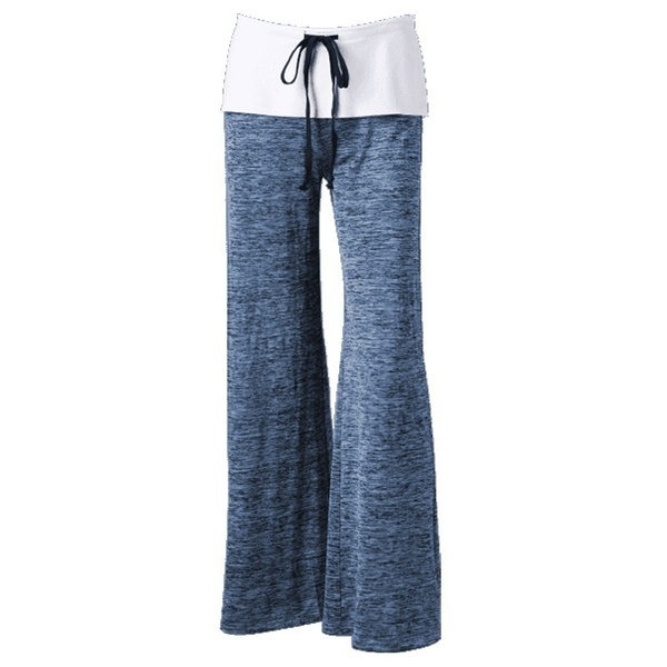 Phoenix Women's Color Block Wide Leg Palazzo Yoga Pants Middle Waist Loose Long Pants Plus Size