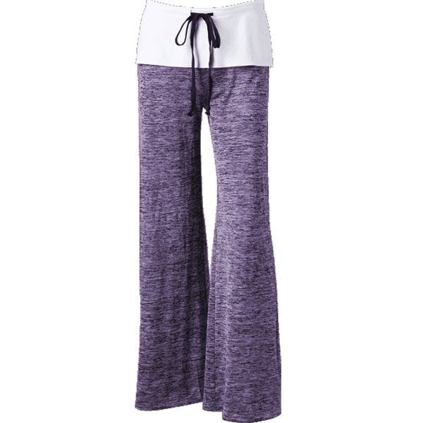 Phoenix Women's Color Block Wide Leg Palazzo Yoga Pants Middle Waist Loose Long Pants Plus Size