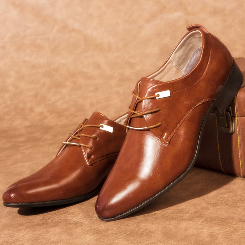 Phoneix 38-48 Business Men Flat Genuine leather Wingtip Carved Italian Formal Oxford Formal Shoes