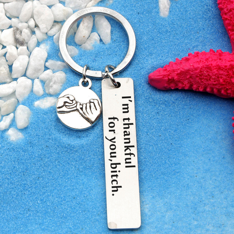 "I'm thankful for you" FriendShip Keychain-Funny Gift for Friend Men's Fashion Accessories Keychains