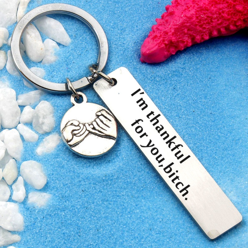 "I'm thankful for you" FriendShip Keychain-Funny Gift for Friend Men's Fashion Accessories Keychains