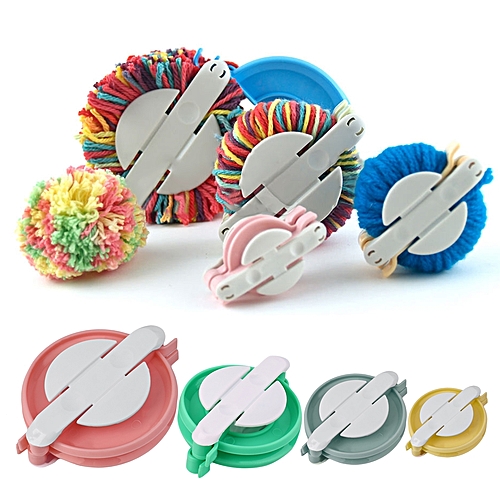 4pcs Generic ABS Plastic 4 Sizes Pompom Maker Ball Weaver Needle Craft Knitting Loom Wool Tool