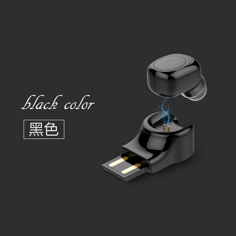 Mini Wireless Bluetooth Stereo Multi-point Connection Invisible Headset Magnet USB Cordless Earphone