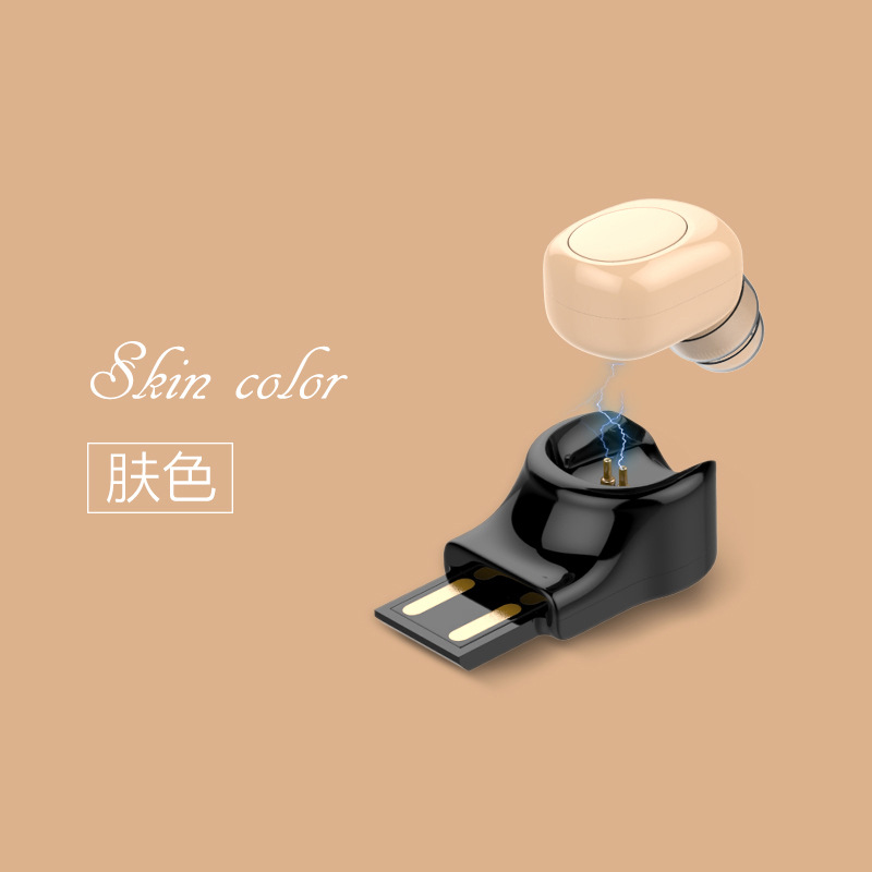 Mini Wireless Bluetooth Stereo Multi-point Connection Invisible Headset Magnet USB Cordless Earphone