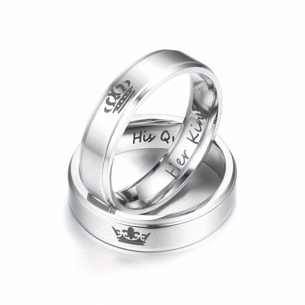 Romantic Valentine's Day Crown  Exquisite Wedding Accessories King Queen Anniversary Rings