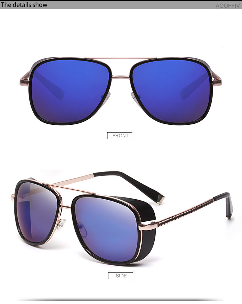 Iron Man Matsuda TONY stark Sunglasses Men Rossi Coating retro Vintage Designer Sun glasses Oculos