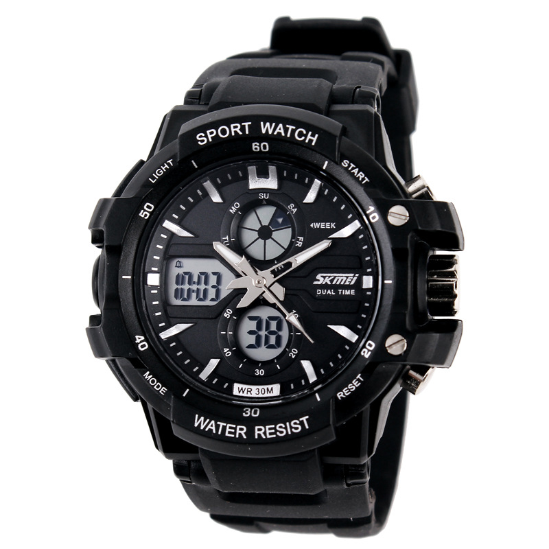 SKMEI Multifunction Chronograph Analog Men Digital LED Waterproof Military Alarm Chrono Wristwatches