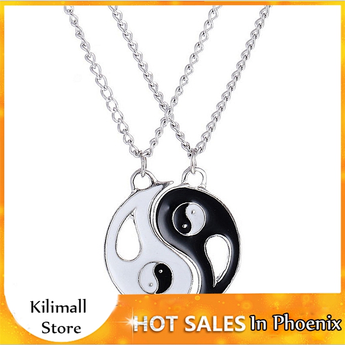 Fashion Best Friends Couple Chain Necklace Pendant Lover Gift Valentine's Day