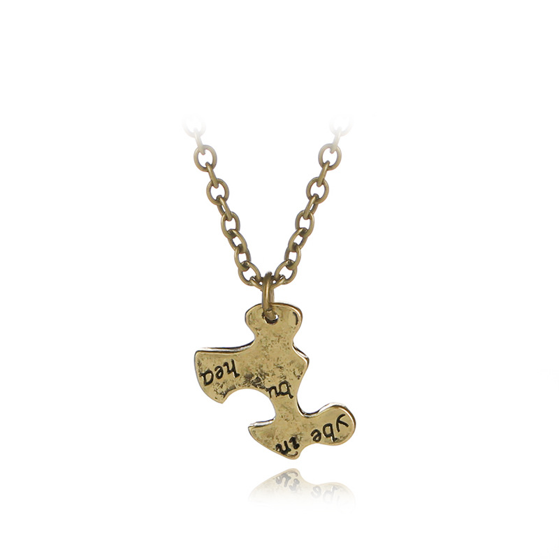 6pcs Always together Never Apart Matching Puzzle Best Friends Pendant Necklaces For 6 Friends Family