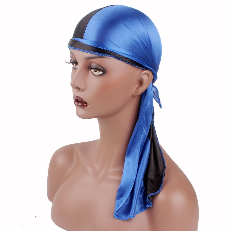 Unisex Silk Durags Bandana Turban Hat Doo Durag Headwear Headband Pirate Cap Wrap
