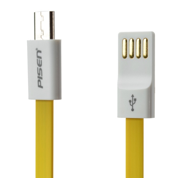 PISEN 2.4A Flat Micro USB Charging Data Cable 800mm For Cellphone Android