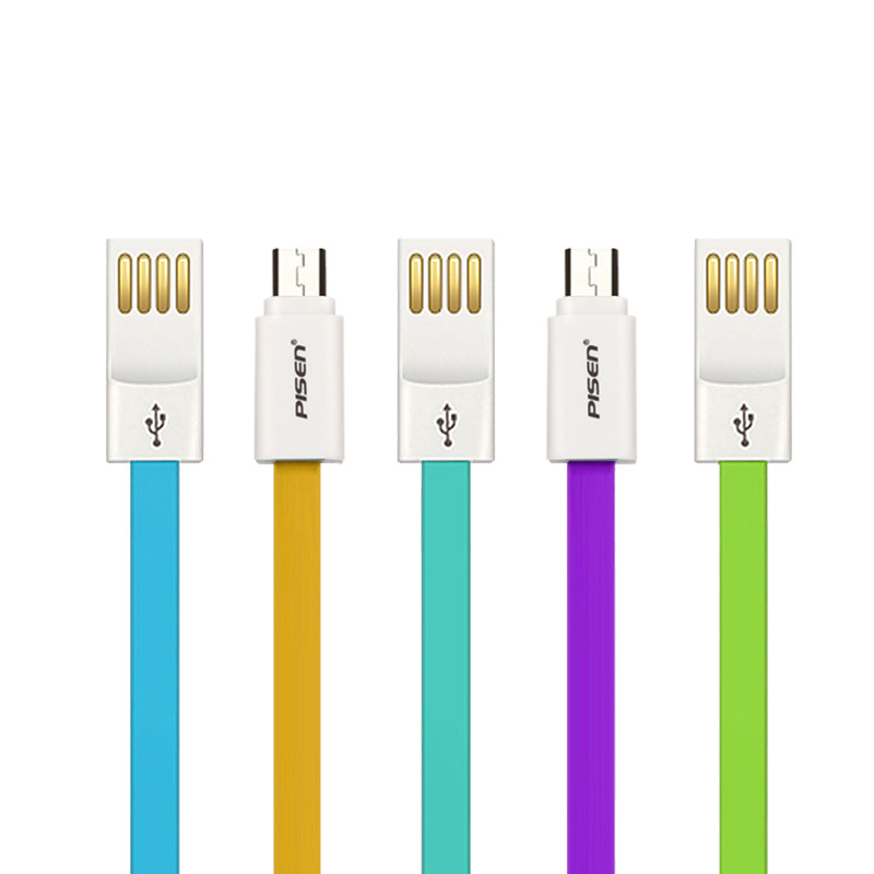 PISEN 2.4A Flat Micro USB Charging Data Cable 800mm For Cellphone Android