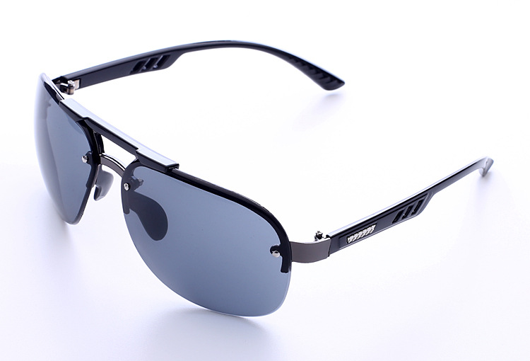 UV 400 Protection  Rimless Sunglasses  Personality Polarized Sunglasses Men's Driving Sunglasses