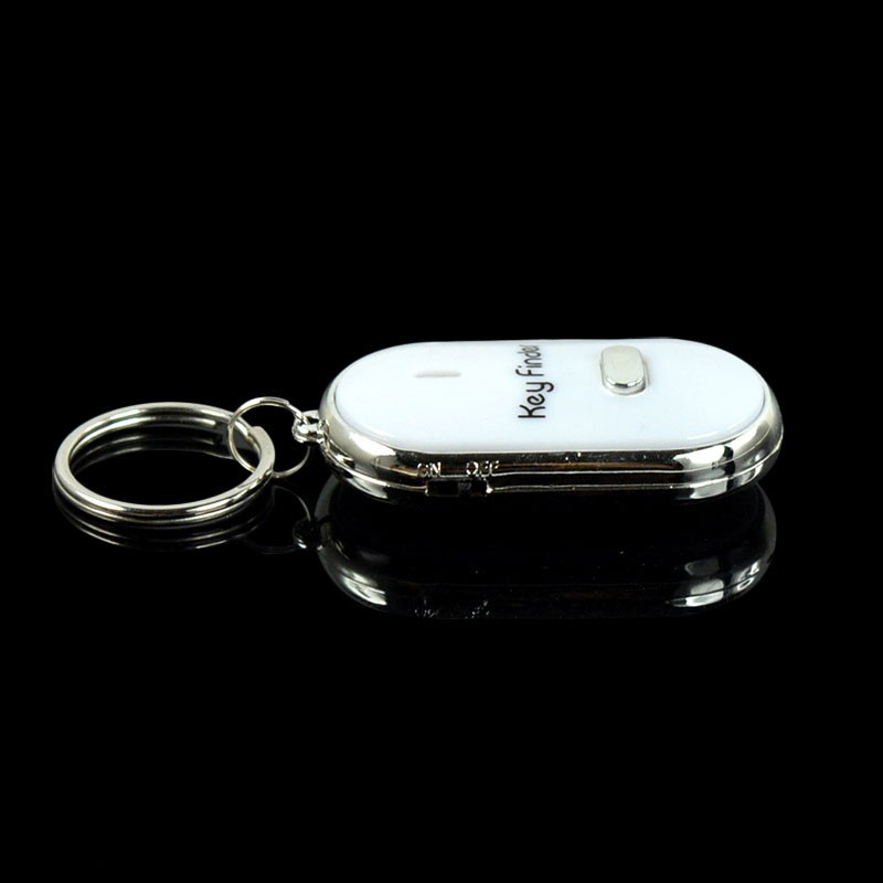 2PCS LED Key Finder Locator Keychain Find Lost Keys Whistle Sound Control