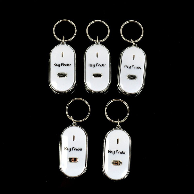 2PCS LED Key Finder Locator Keychain Find Lost Keys Whistle Sound Control
