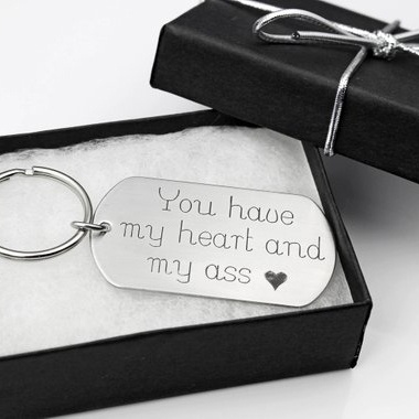 Dog Tag Keychain - Keychains for Women - Gifts for Her - Stainless Steel Keychain - Gift for Friend