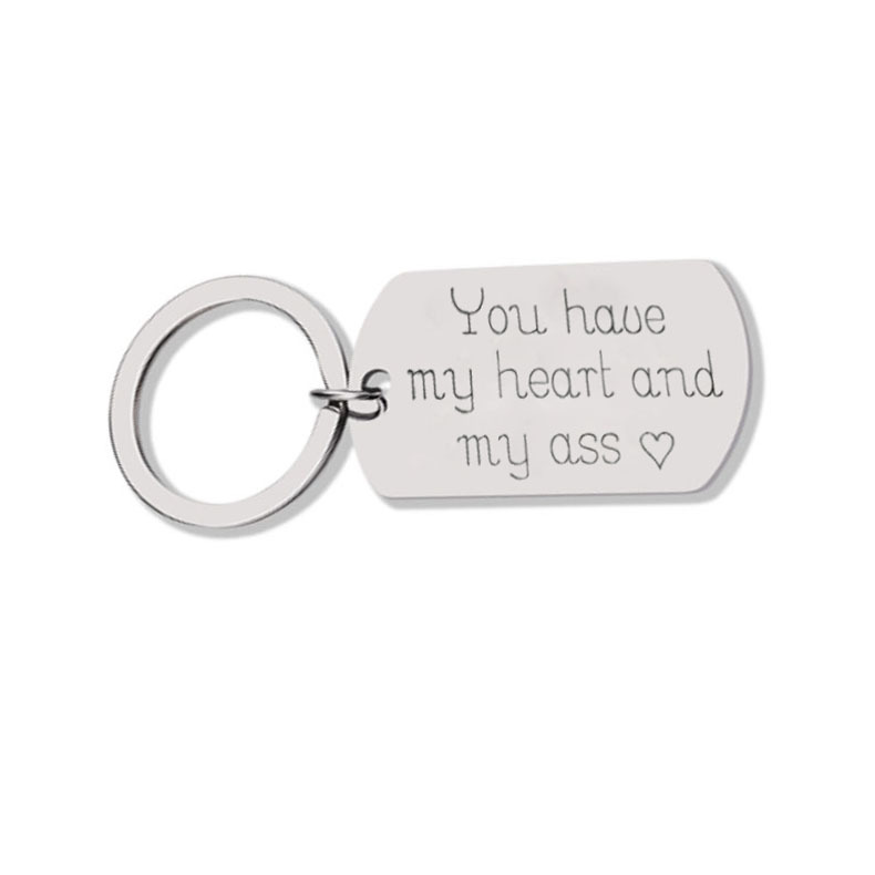 Dog Tag Keychain - Keychains for Women - Gifts for Her - Stainless Steel Keychain - Gift for Friend