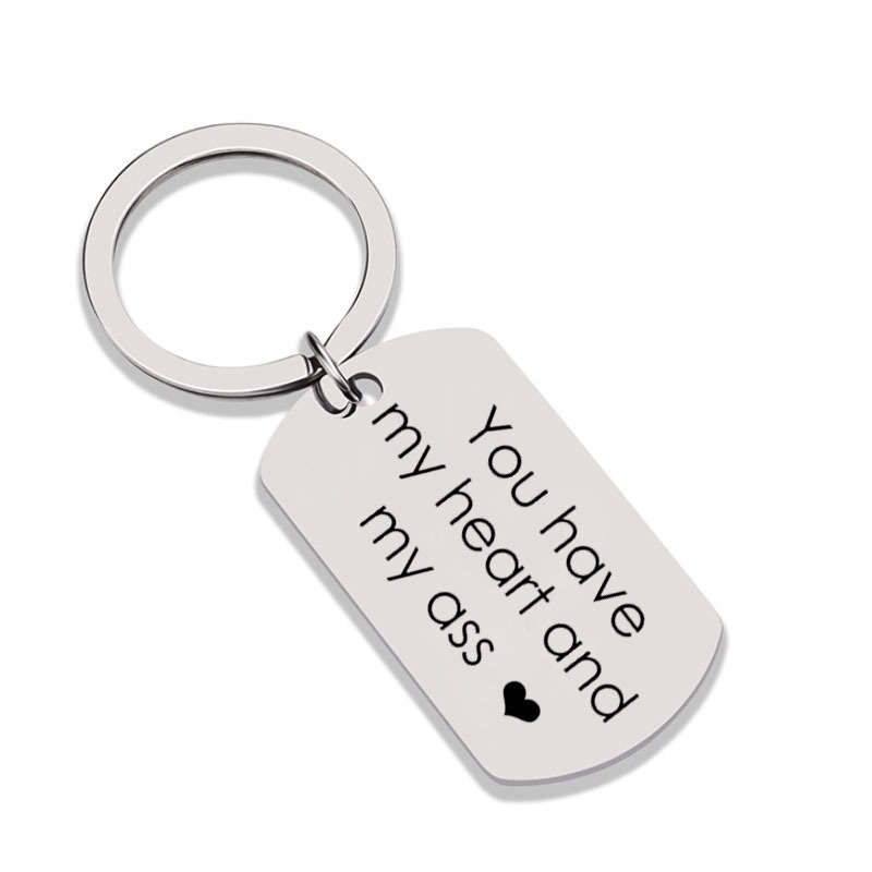 Dog Tag Keychain - Keychains for Women - Gifts for Her - Stainless Steel Keychain - Gift for Friend