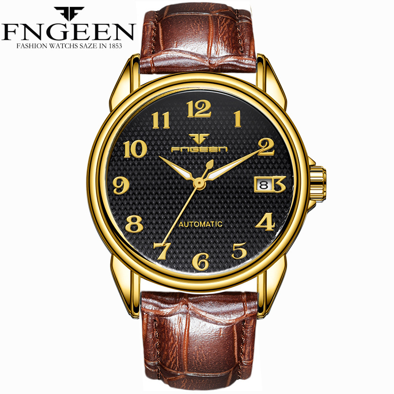 FNGEEN Wrist Watch Men Male Luxury Quartz Stainless Steel Wristwatches Gentlemen Valentines Gift