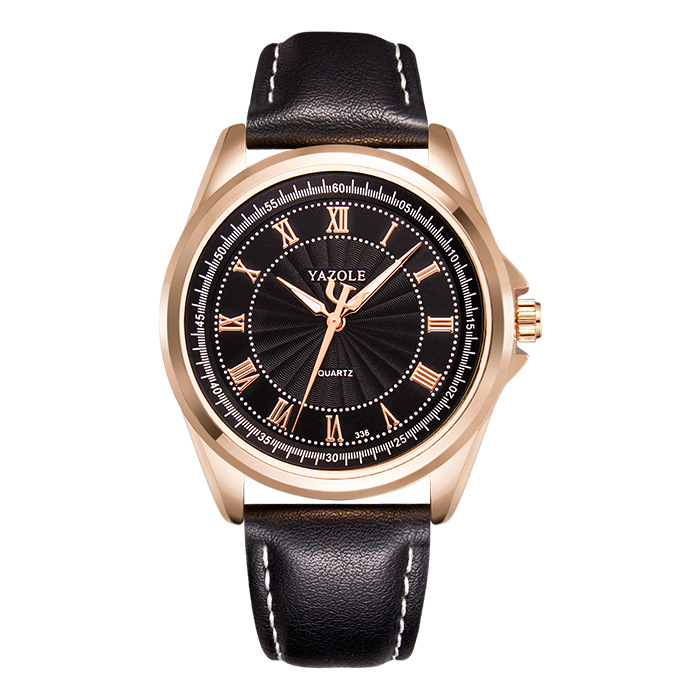 YAZOLE Men Watches Quartz Clock Leather belts Watch Cheap Sports wristwatch