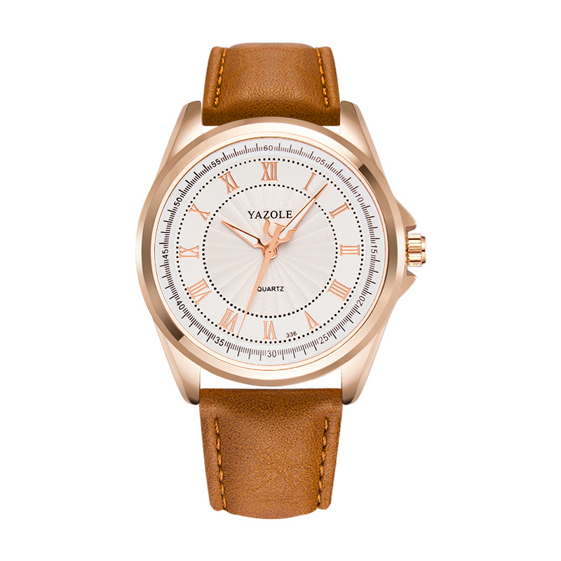 YAZOLE Men Watches Quartz Clock Leather belts Watch Cheap Sports wristwatch