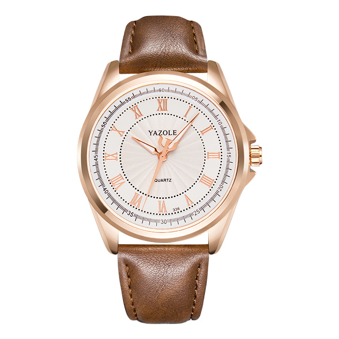 YAZOLE Men Watches Quartz Clock Leather belts Watch Cheap Sports wristwatch