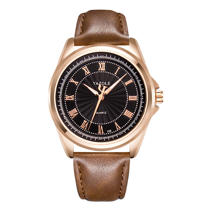 YAZOLE Men Watches Quartz Clock Leather belts Watch Cheap Sports wristwatch