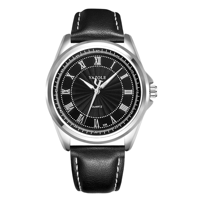 YAZOLE Men Watches Quartz Clock Leather belts Watch Cheap Sports wristwatch