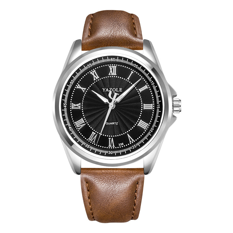 YAZOLE Men Watches Quartz Clock Leather belts Watch Cheap Sports wristwatch