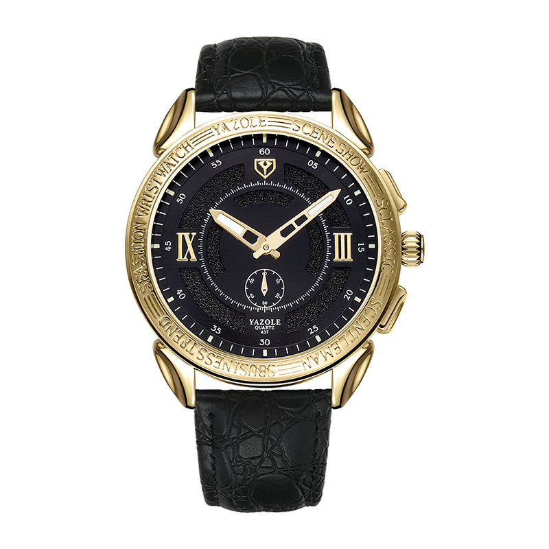 YAZOLE Men Watches Quartz Two-pin Half-European Quartz Watch Non-mechanical Watch Tide Watch