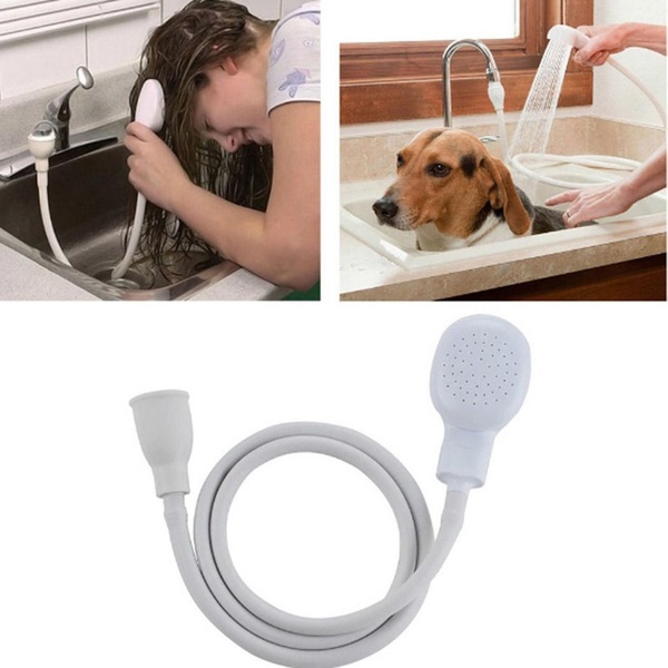 Shower Head Spray Drains Strainer Hose Sink Washing Hair Dog Shower Head Pet Bath Tool