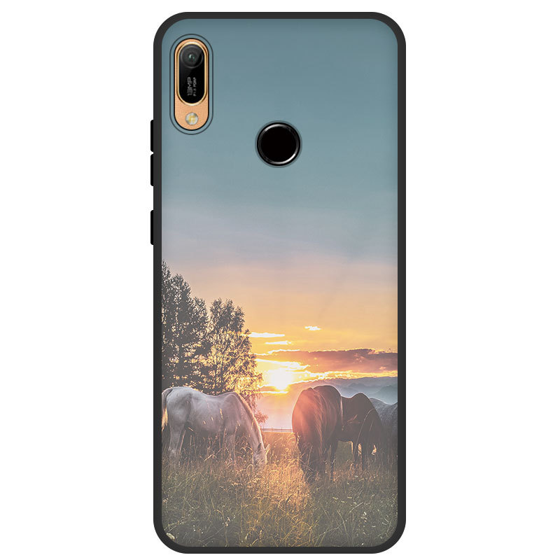 2PCS Huawei Y6/Y7 Prime (2018/2019) Mobile  Accessories Case Mobile Cartoon Phone Case Soft Cover