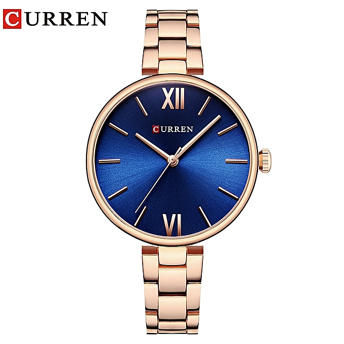 CURREN Women's Watch 9017 30ATM Water Resistant Luxury Stainless Steel Ladies Wrist Watch