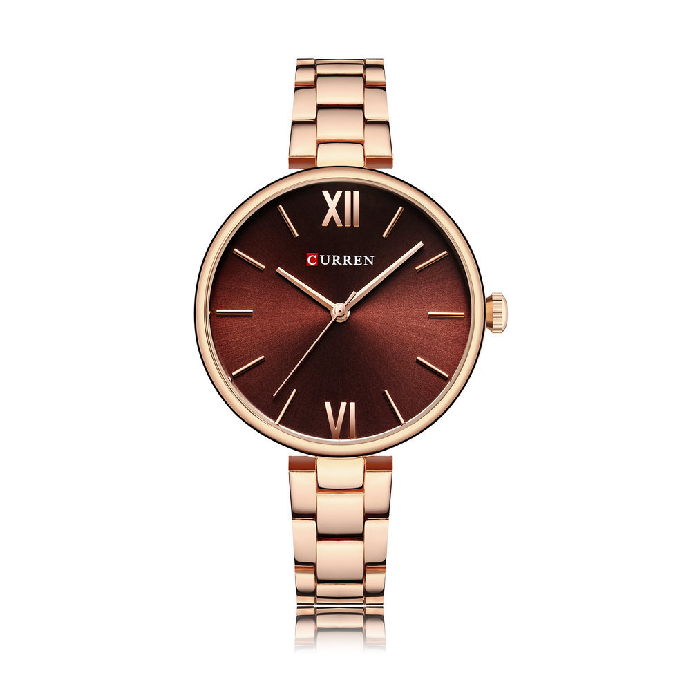 CURREN Women's Watch 9017 30ATM Water Resistant Luxury Stainless Steel Ladies Wrist Watch