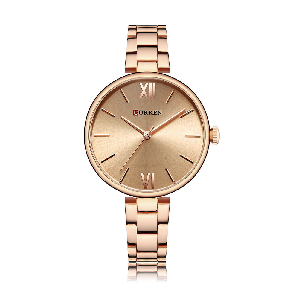 CURREN Women's Watch 9017 30ATM Water Resistant Luxury Stainless Steel Ladies Wrist Watch