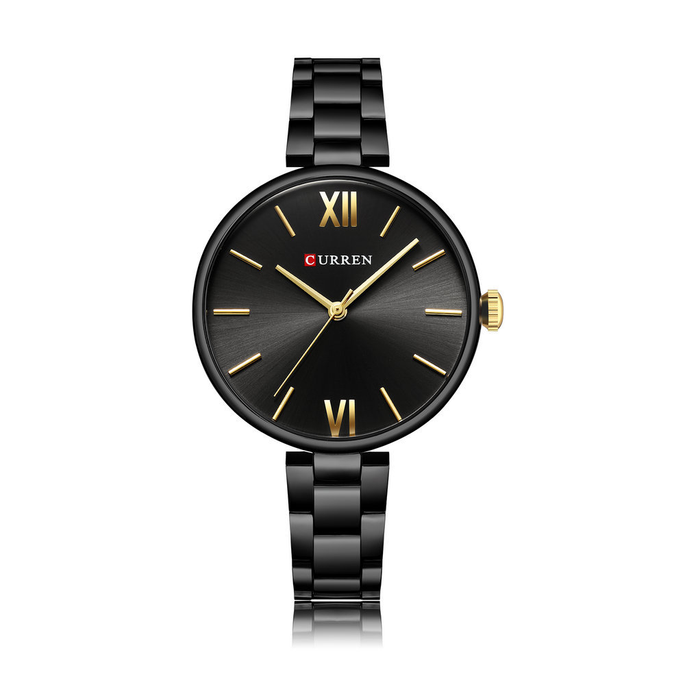 CURREN Women's Watch 9017 30ATM Water Resistant Luxury Stainless Steel Ladies Wrist Watch