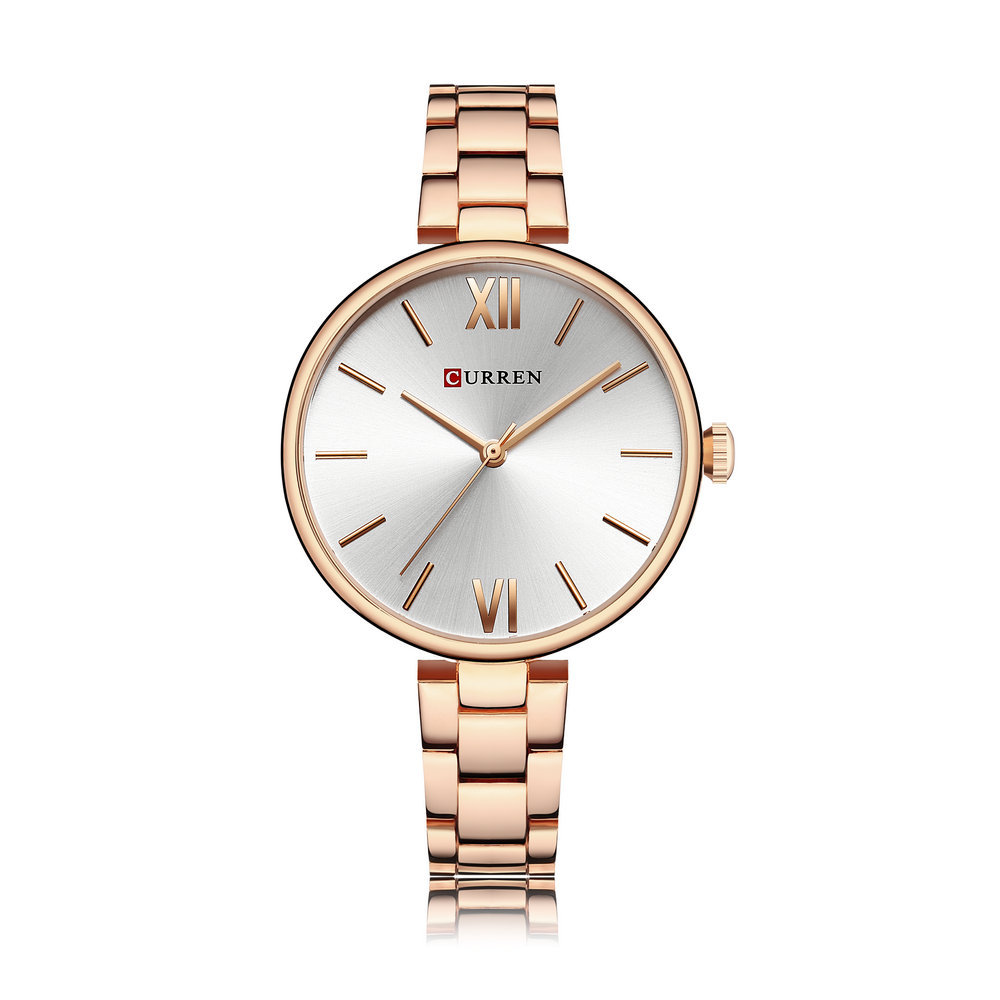 CURREN Women's Watch 9017 30ATM Water Resistant Luxury Stainless Steel Ladies Wrist Watch