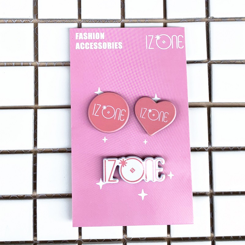 3Pcs/Card Kpop Bts Twice Got7 Exo Blackpink Wannaone Pins Metal Brooch Pin For Fans Souvenir Jewelry