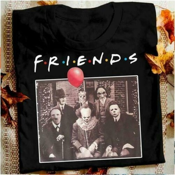 T-shirts Horror Friends Halloween Unsiex T Shirt for Men's Clothes Polos Mens Womens