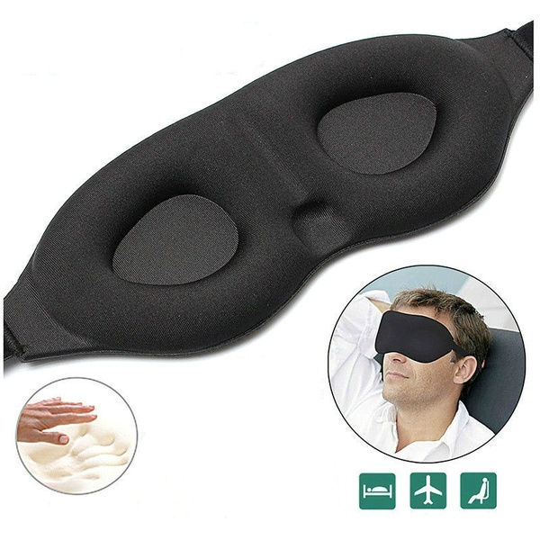 3D Sleeping  Eye Mask Cover Patch Paded Soft Sleeping Mask Blindfold Eye Relax Massager Beauty Tools