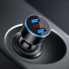 3.1A Dual USB Car Charger 2 Port LCD Display 12-24V Cigarette Socket Lighter For You