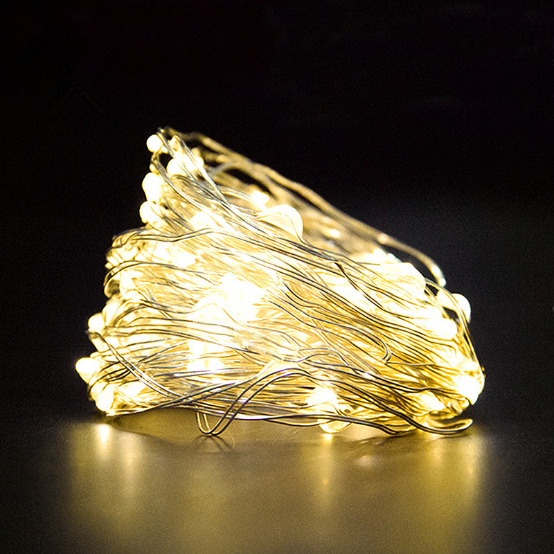 2m/3m/5m/10m 5AA Battery LED String Lights for Xmas Party Wedding Christmas Tree Flasher Lights