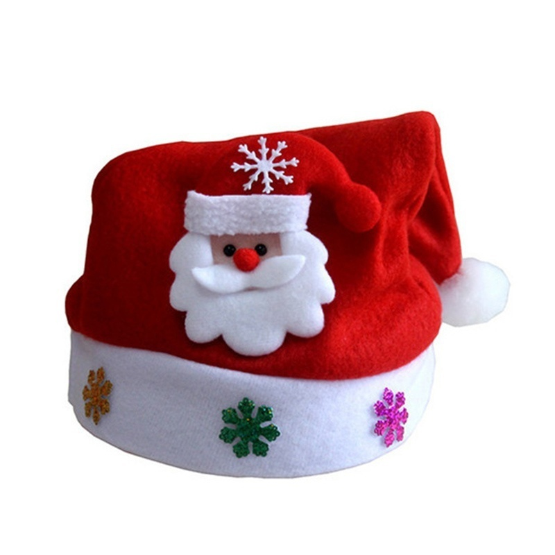 Lovely Snowman ElK Christmas Hat LED Caps For Children New Year Xmas Kids Gift Home Decorations
