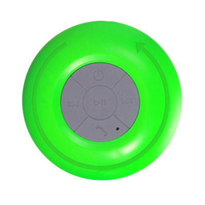 Black Waterproof Bluetooth Wireless Handsfree Mic Stereo Speakers with Suction Cup Shower Speaker