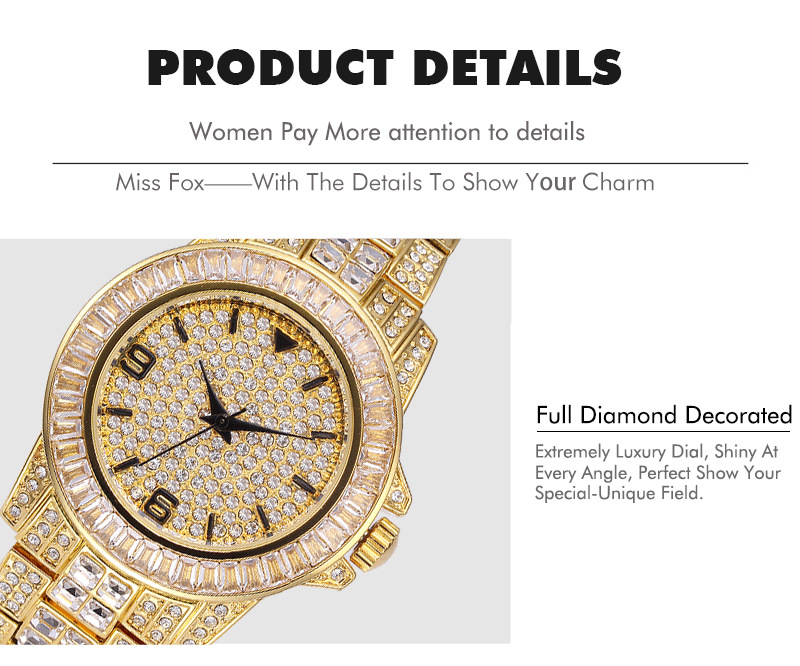 Diamond Luxury Brand Watches Men's Fashion Accessories Mens Stainless Steel Wristwatch Watches