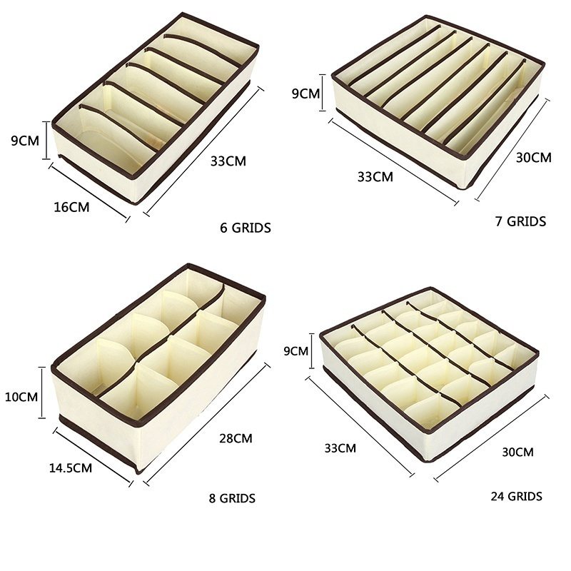 1 Pc Underwear Bra Storage Box Drawer Cabinet Storage Box Underwear Box Scarf Socks Storage Bag