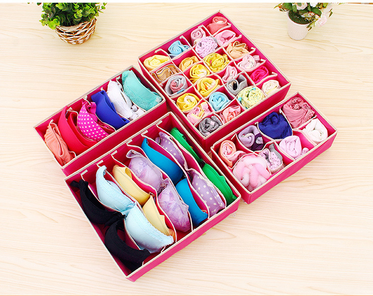 1 Pc Underwear Bra Storage Box Drawer Cabinet Storage Box Underwear Box Scarf Socks Storage Bag