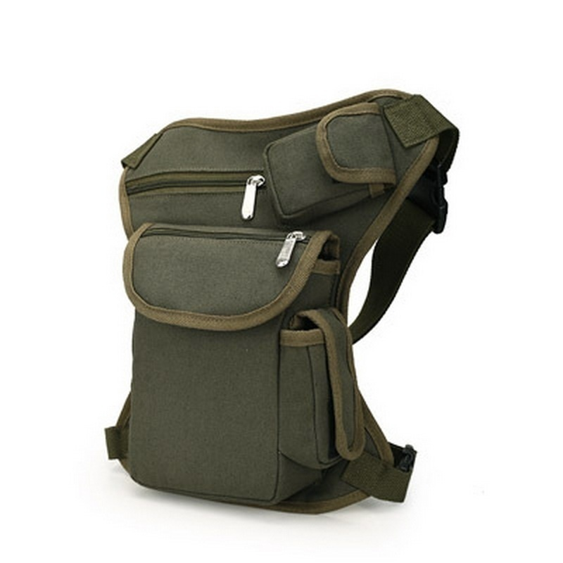 Multifunction Canvas Tactical Military Drop Leg Bag Thigh Fanny Pack Waist Belt Pouch Money Bag